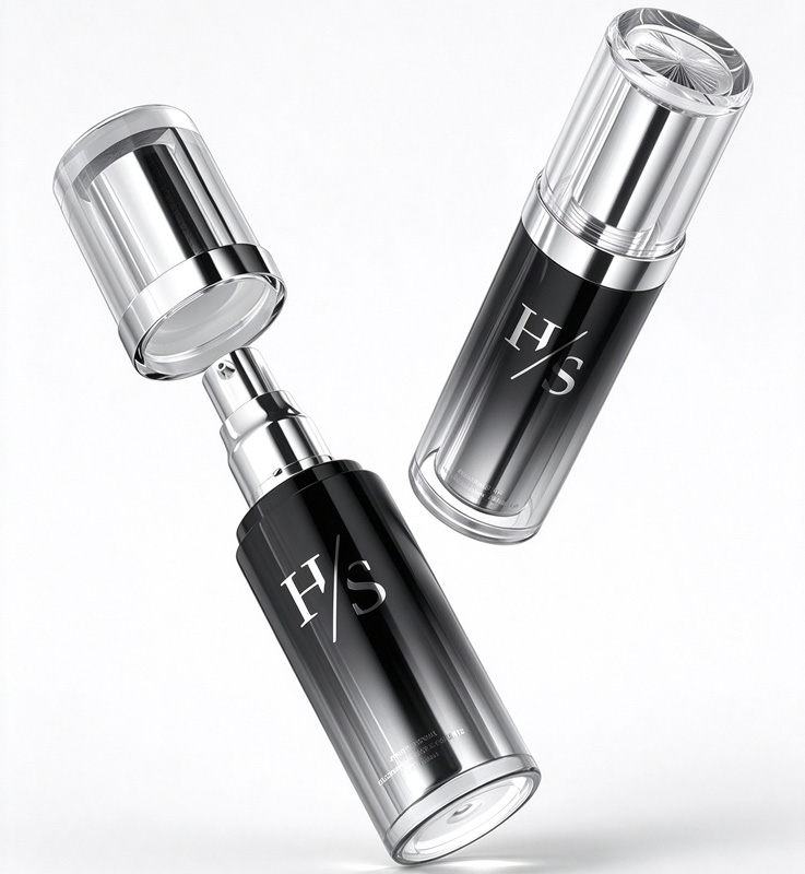 MB004 Luxury column gradient cosmetic packaging containers