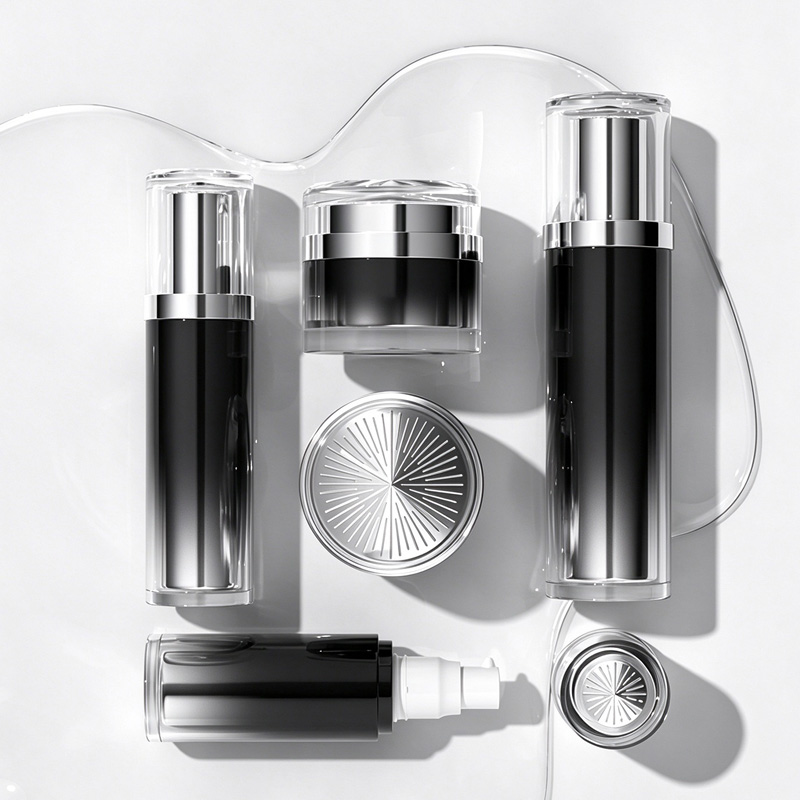 MB004 Luxury column gradient cosmetic packaging containers