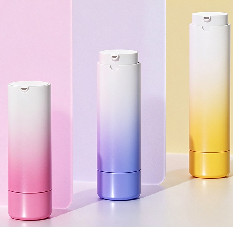 MS301 gradient replaceable airless bottles with rotating base