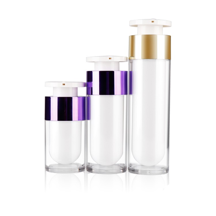 MS021 Gradual color twist lock airless pump cosmetic bottles