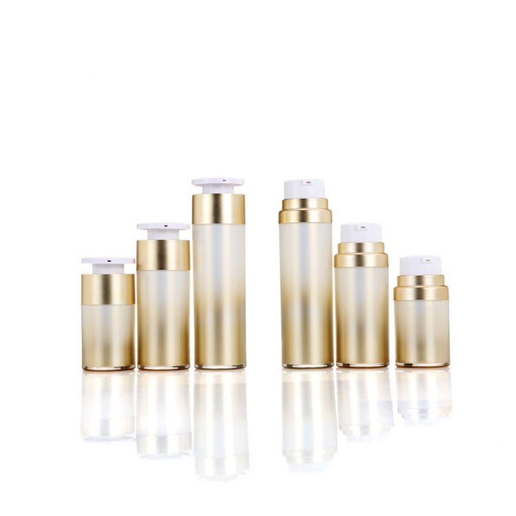 MS021 Gradual color twist lock airless pump cosmetic bottles