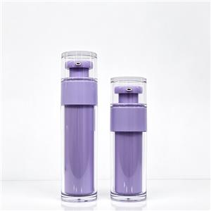 MS011 purple cylinder vacuum pump cosmetic bottles