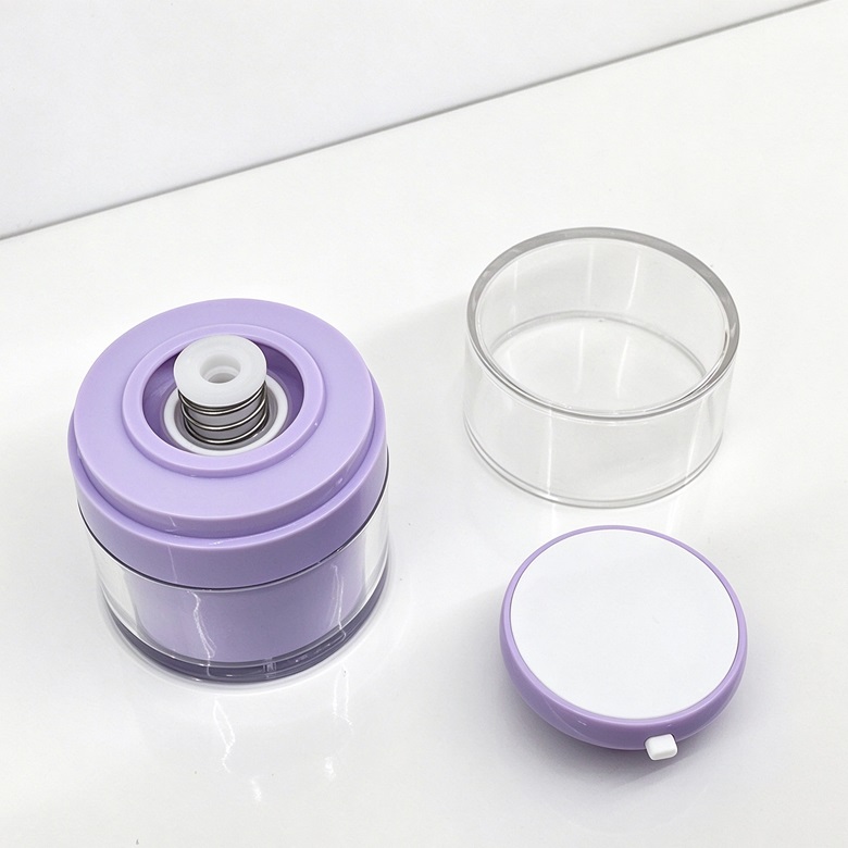 MS011 purple cylinder vacuum pump cosmetic bottles