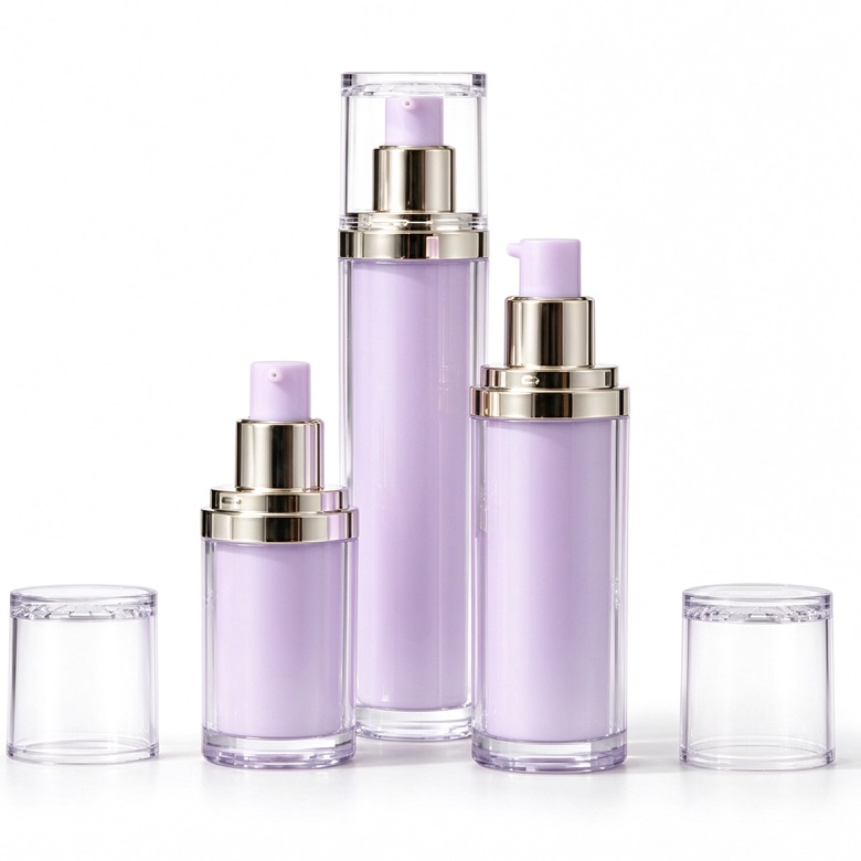 MS012 double wall clear airless dispensing pump bottles