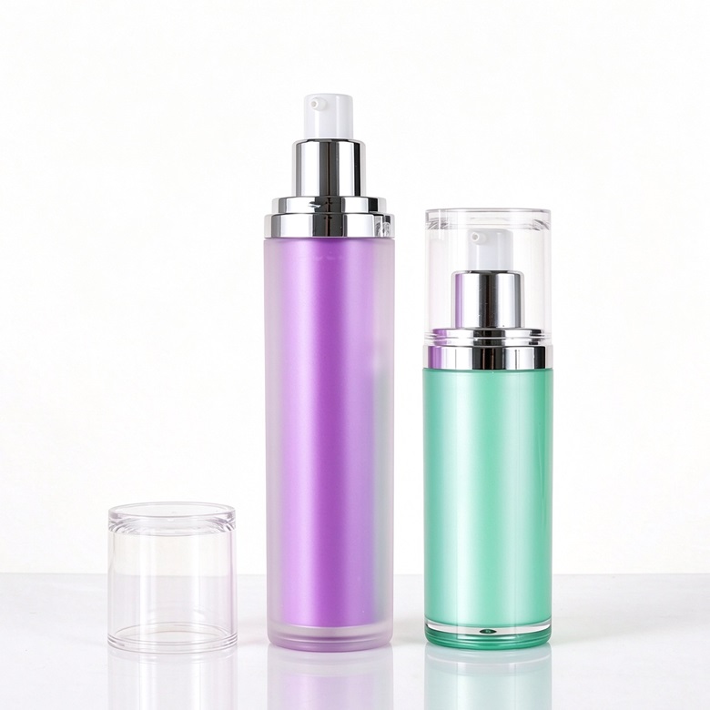 MS012 double wall clear airless dispensing pump bottles