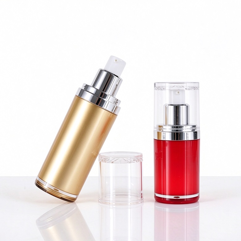 MS012 double wall clear airless dispensing pump bottles