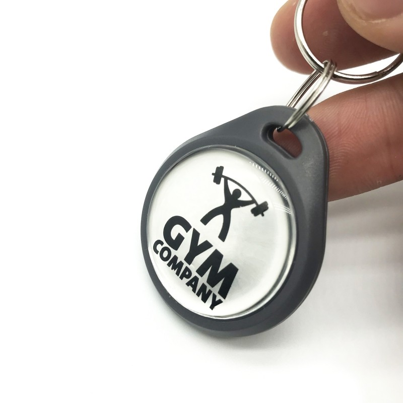RFID ABS Key Fob com epóxi e logotipo impresso