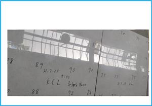 การแสดงเอฟเฟกต์การขัดกระเบื้องเคลือบต่างๆ หลังจากที่ลูกค้าใช้สารขัดถู KCL