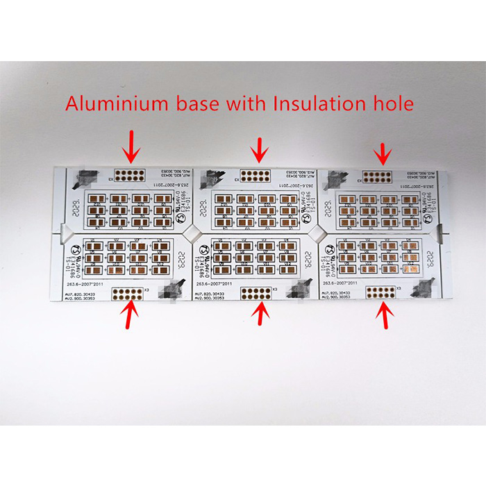 Aluminium 2 Layer Double Sided PCB With Insulation Hole