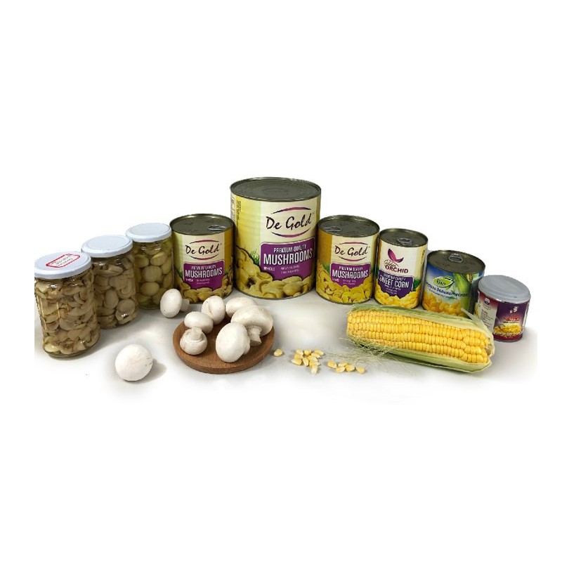 P&S-Pilze in Salzlake in Dosen