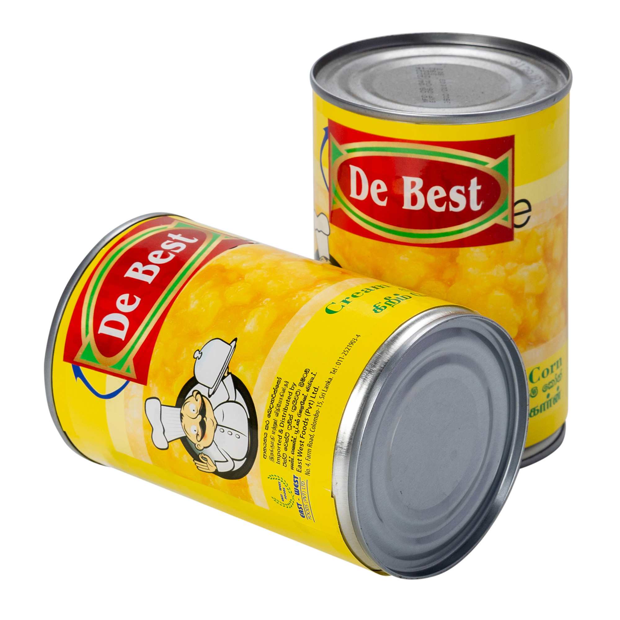 ขนาดบรรจุภัณฑ์และยี่ห้อต่างๆ ข้าวโพดหวานบรรจุกระป๋อง โออีเอ็ม