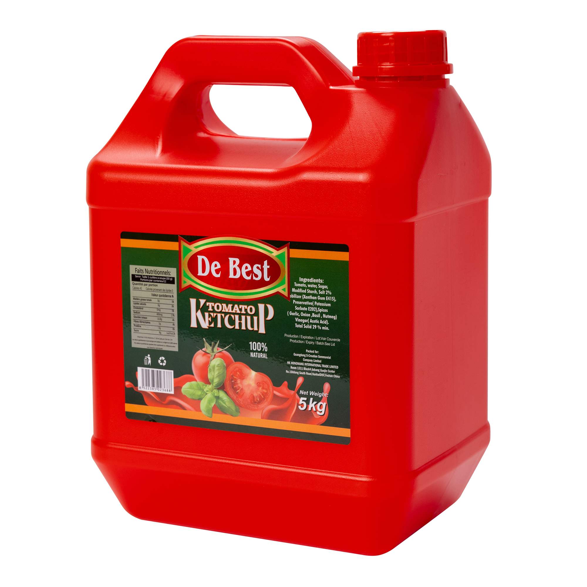 5kg Tomato Ketchup in Plastic Bottle