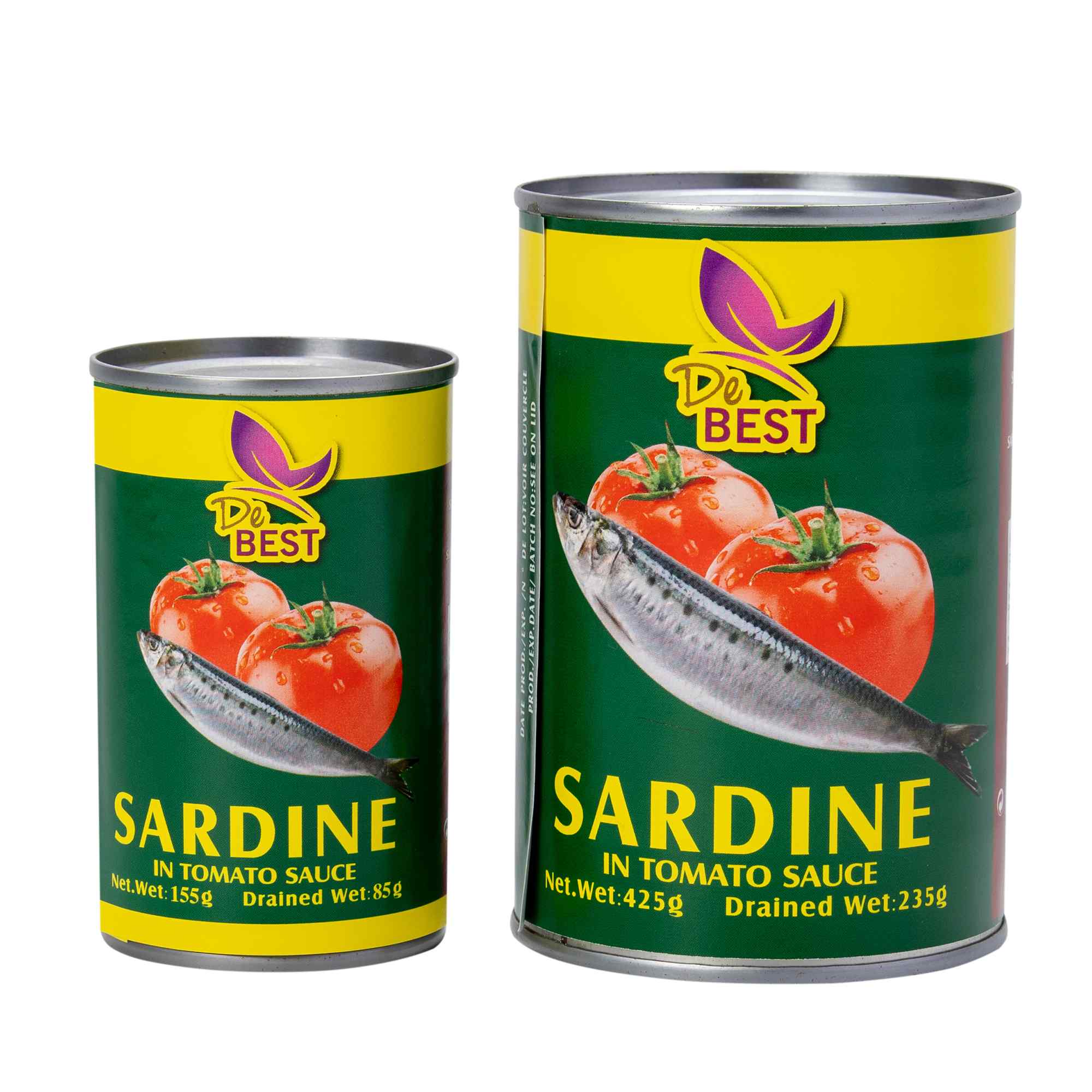 الماكريل/السردين المعلب في محلول ملحي/زيت/صلصة طماطم