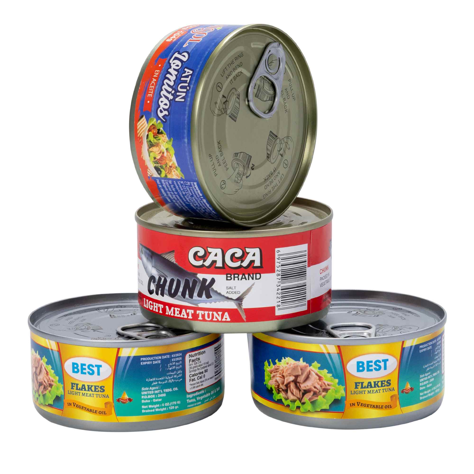 Canned Shredded/Chunk/Solid Tuna In Water Oil