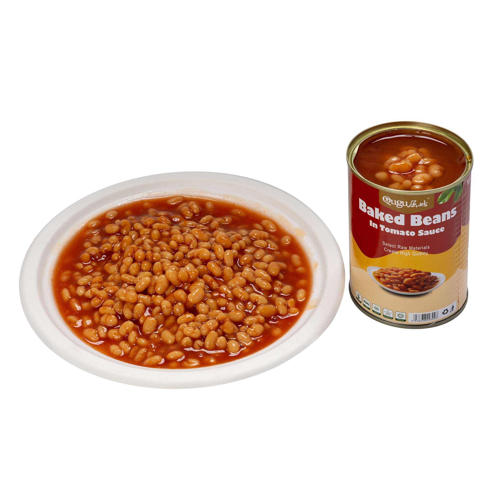 Gebackene Bohnen in Tomatensoße aus der Dose aus China