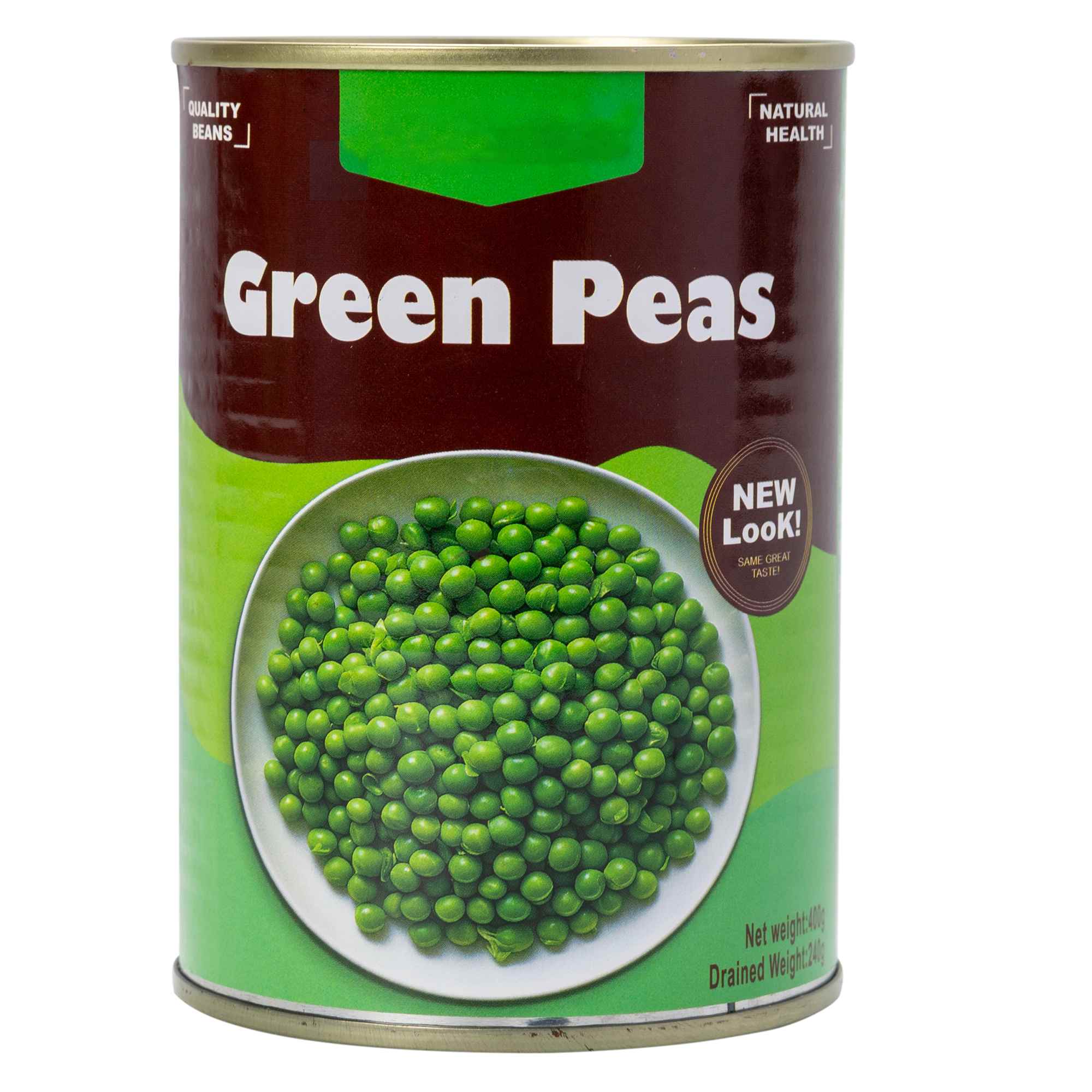 400 غرام من البازلاء الخضراء المعلبة في محلول ملحي