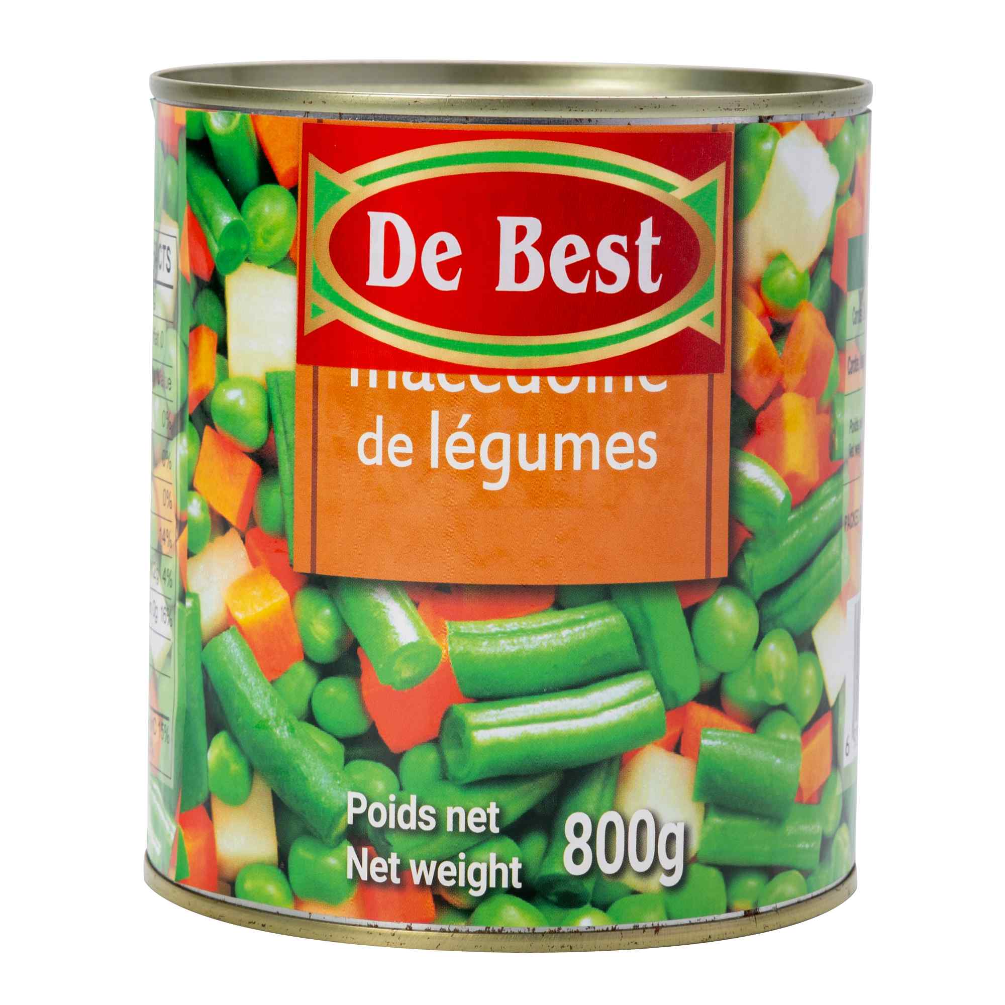 Mezcla de verduras enlatadas