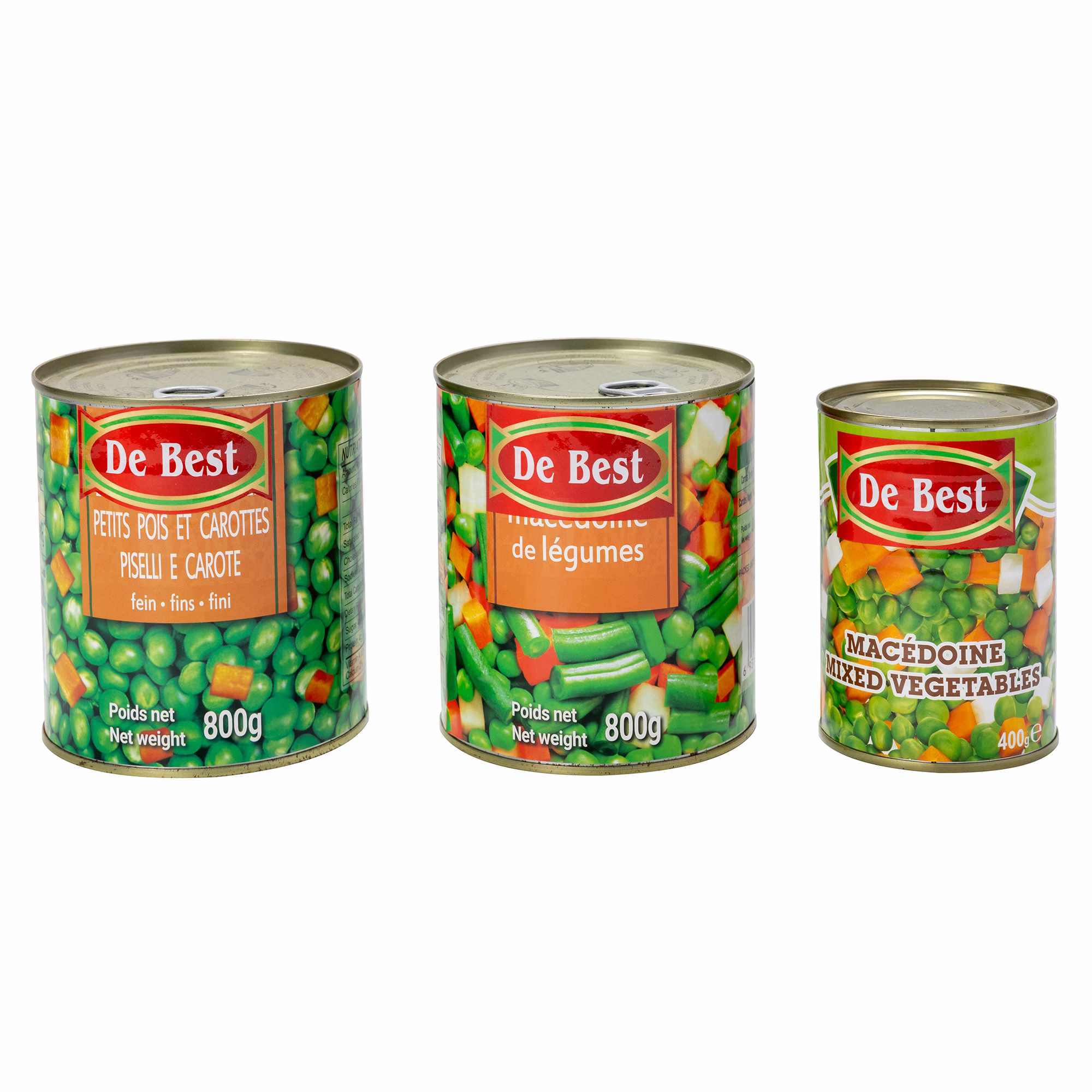Mezcla de verduras enlatadas