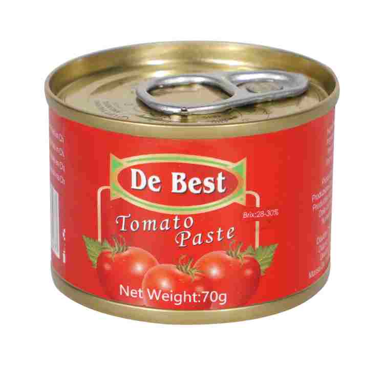 70 г консервированной томатной пасты с оригинальной торговой маркой