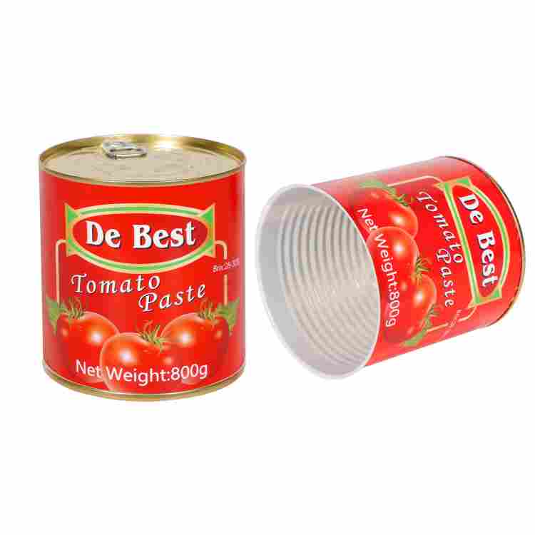 800 г консервированной томатной пасты. Лучшая цена при высоком качестве.