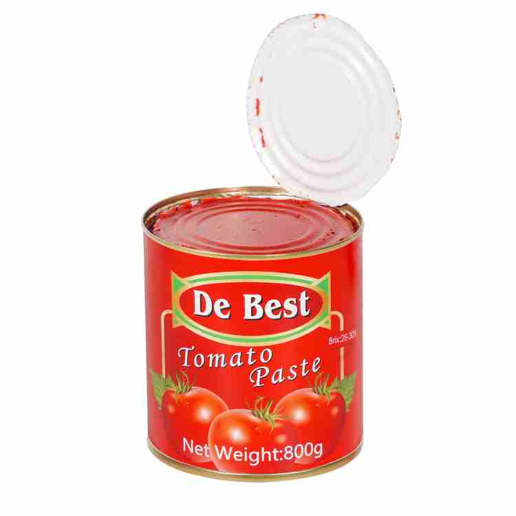 800 г консервированной томатной пасты. Лучшая цена при высоком качестве.