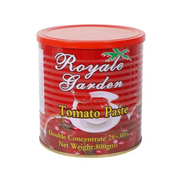 800 г консервированной томатной пасты. Лучшая цена и хорошее качество.
