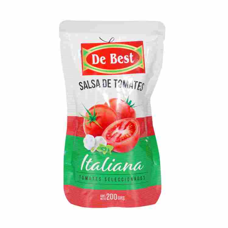 Staande/platte zakje tomatenpuree tomatensaus