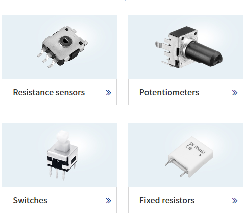 Resistance sensors/Potentiometers/Encoders/Switches/Fixed resistors