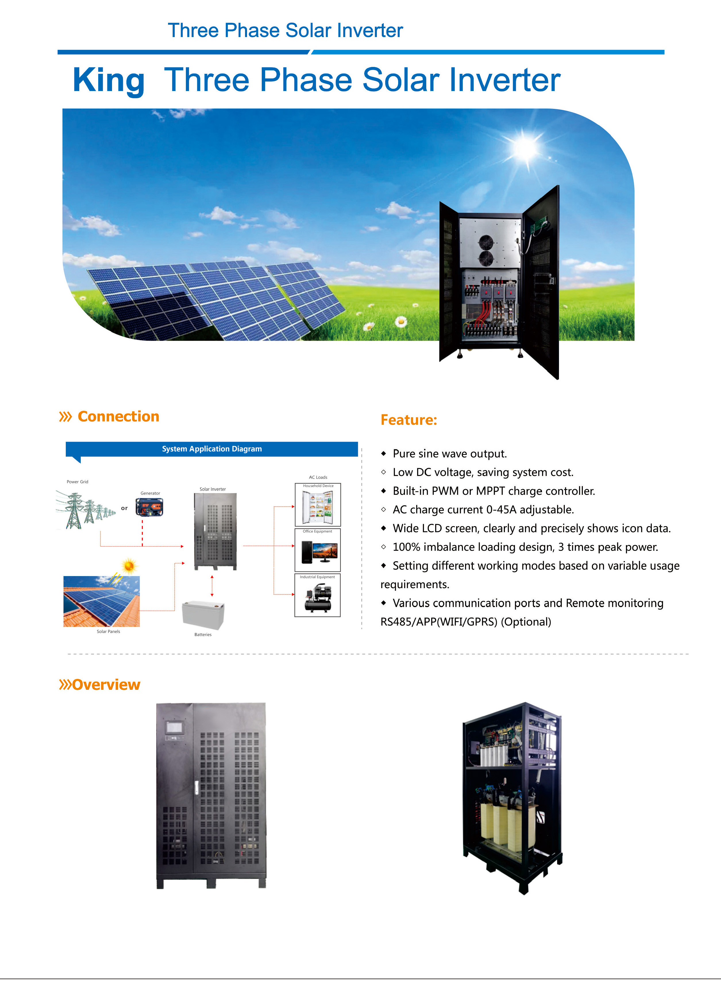 100KW~600KW Three Phase Solar Inverter