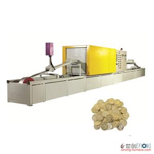 Continuous bright annealing furnace for coins
