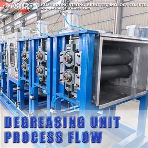탈지 유닛 공정 흐름