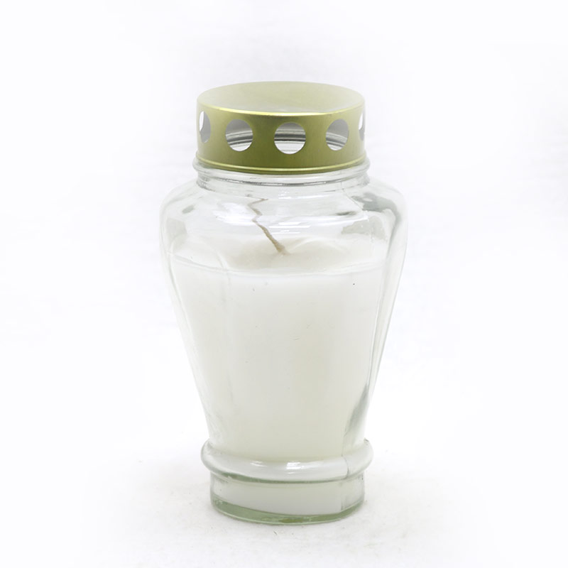 Unscented White Grave Cemetery Candle