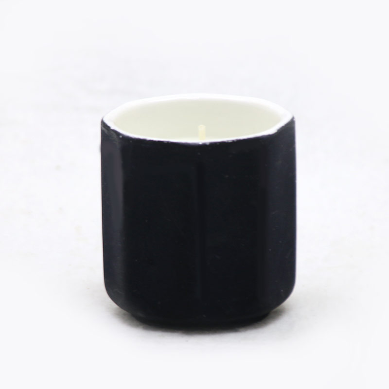 Vela de taza de cerámica con mecha de algodón puro ecológico