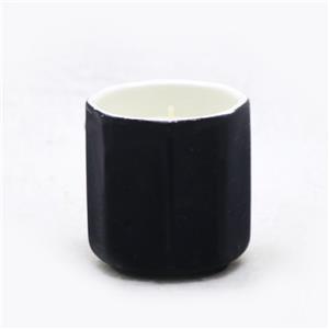 Candela a tazza in ceramica con stoppino in puro cotone ecologico