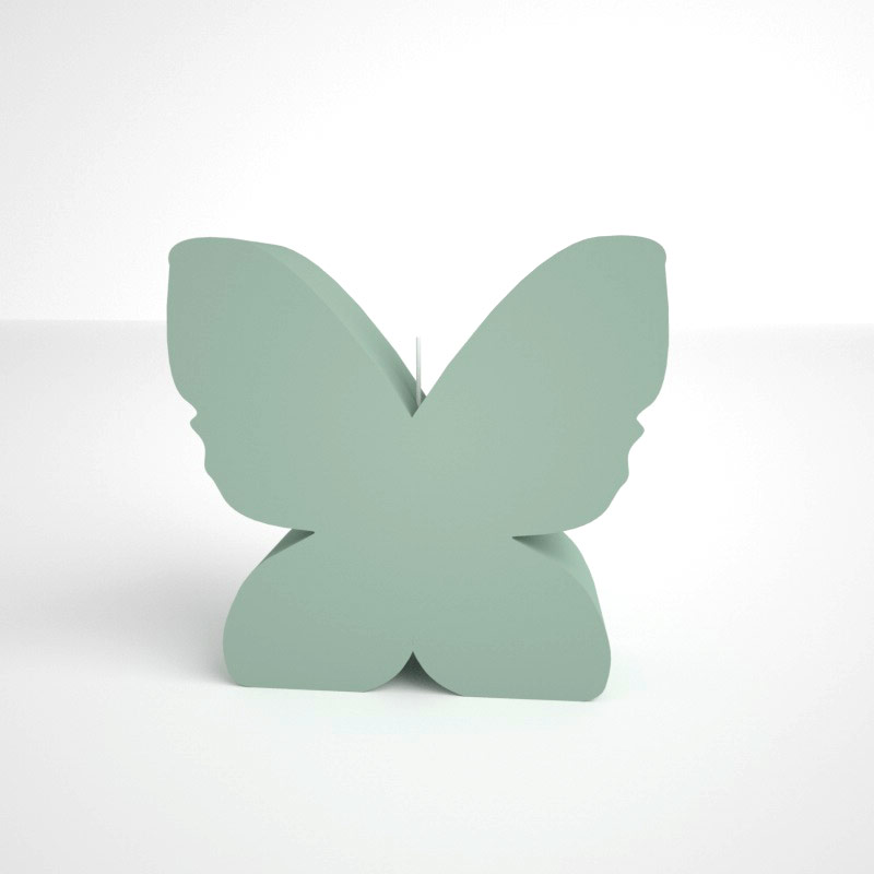 Bougie papillon vert fait à la main de Pâques