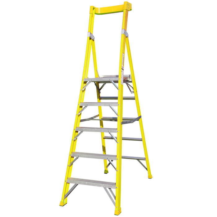 Australia Standard Fiberglass Platform Ladder