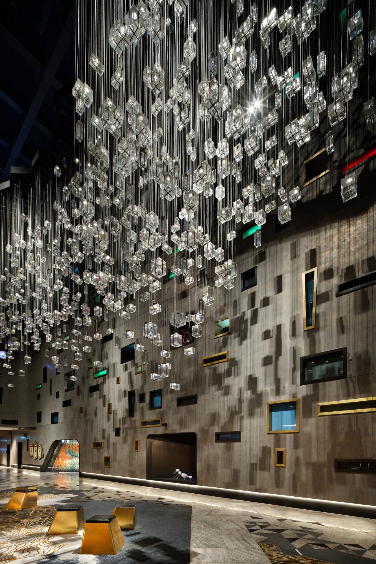 Китай Люстры современного дизайна куба искусства декоративные для лобби гостиницы, производитель