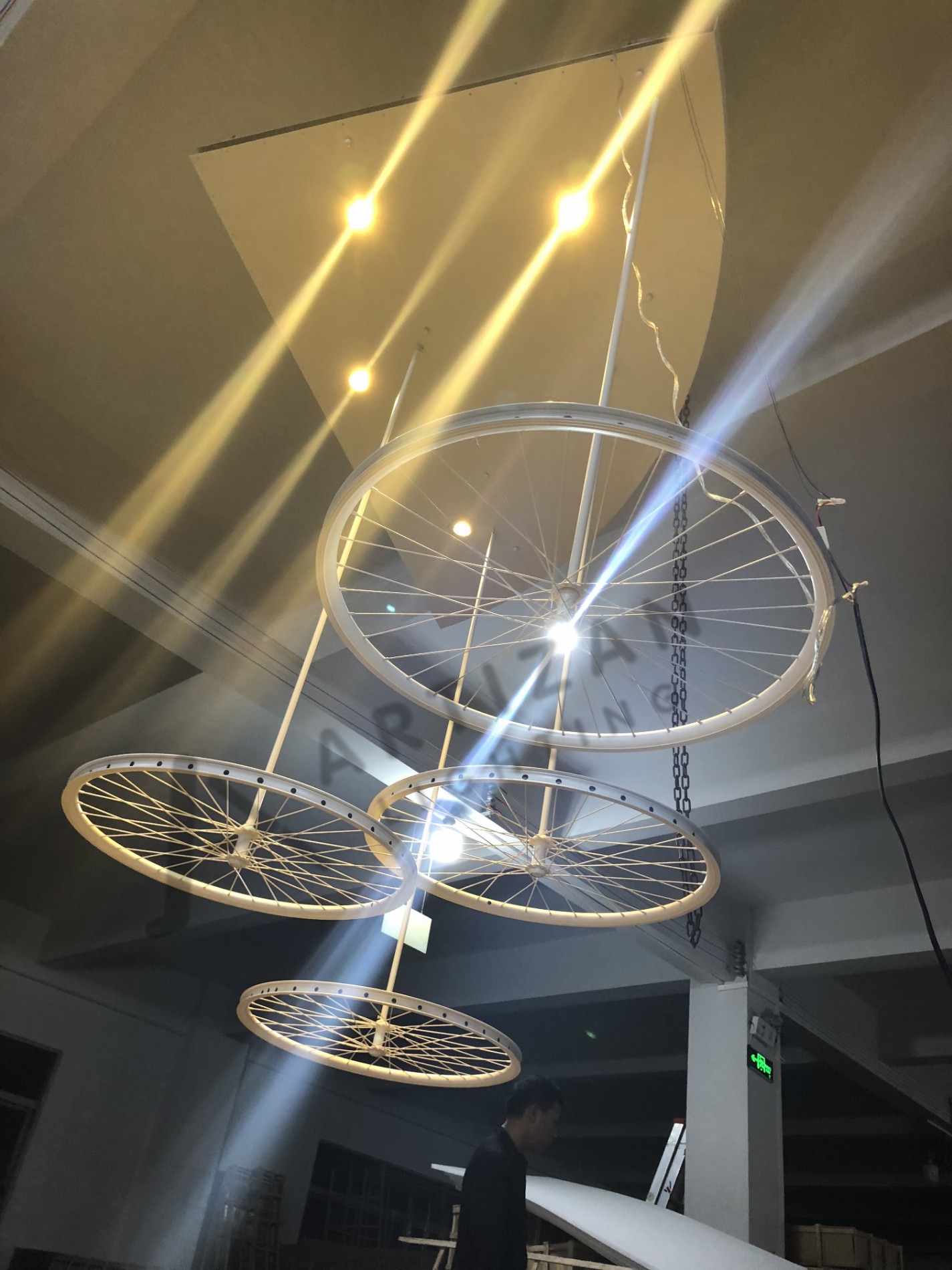 Wheel custom chandelier modern design decorative lighting fixtures