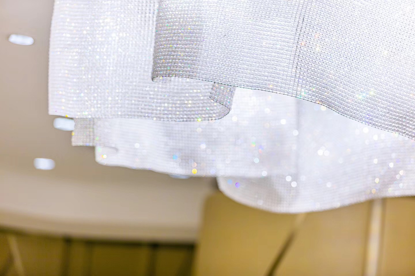 Flower shape crystal blanket custom chandeliers Elegant hotel indoor lighting