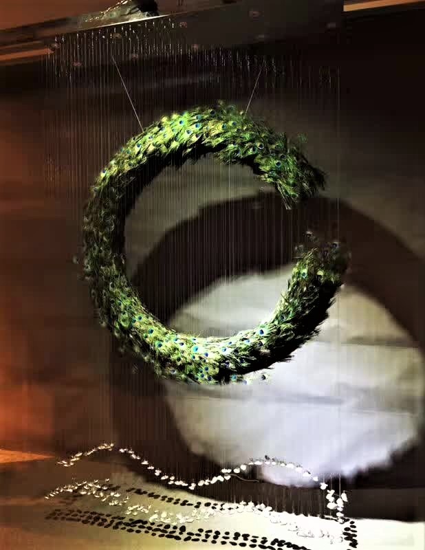 Китай Имитация павлиньего пера декоративное кольцо арт-дизайн люстра для проекта, производитель