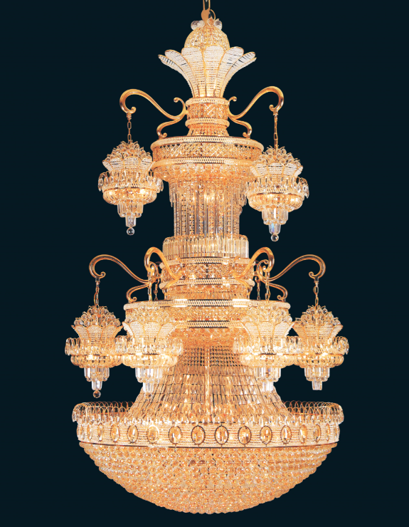 Empire style Large Size crystal Chandeliers For indoor project hotel
