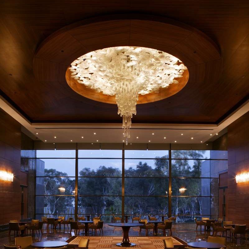 Art Glass Modern Design Chandeliers For Lobby