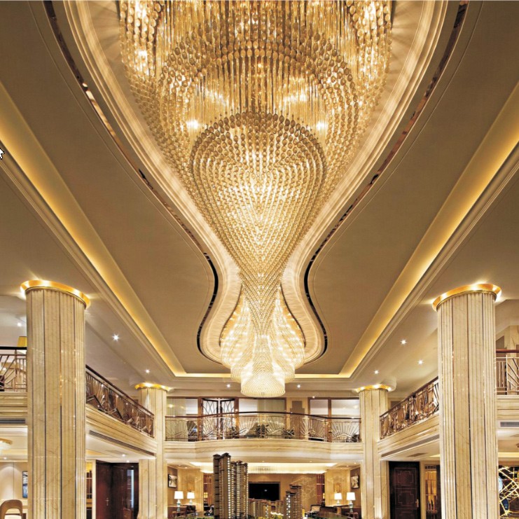 Irregular shape stainless steel plate with crystal luxury chandeliers