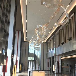 Ribbon lines design Elegant Chandeliers For Hotel Lobby flexible installation