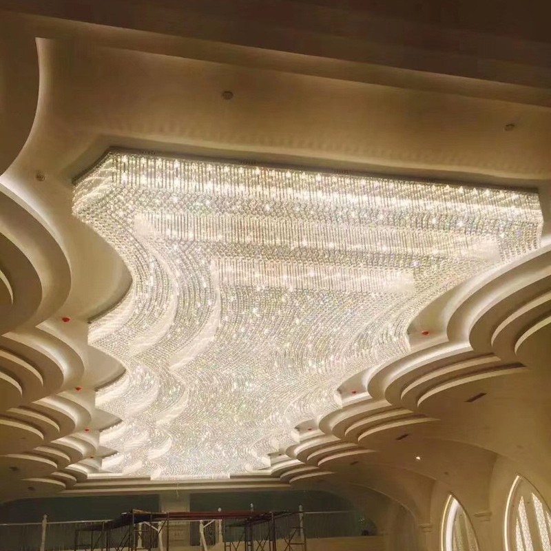 Lustres de cristal de luxo Lustres de cristal de banquete para hotel