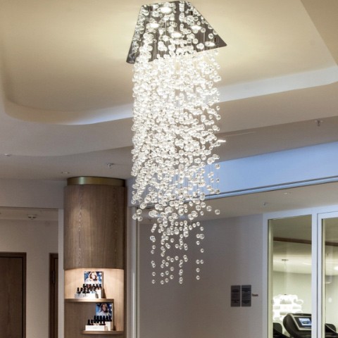 Lámparas de techo decorativas de cristal de las lámparas de los colgantes de la bola de la burbuja para interior