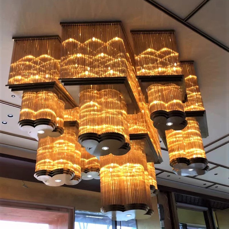Lámparas de cristal de lujo del diseño floral de los accesorios de iluminación interiores para el hotel
