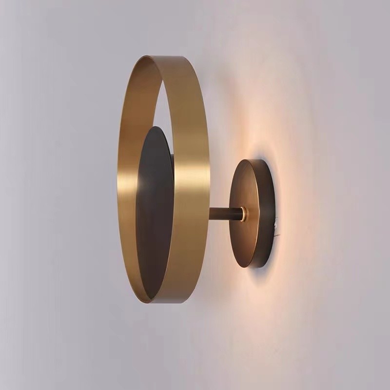 Brass Material circles design modern wall sconces For Hotel Guest Room