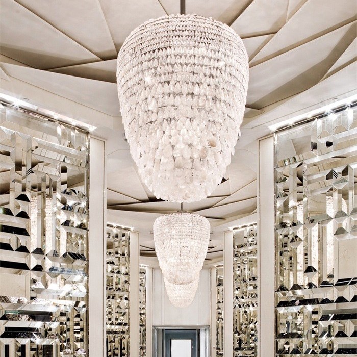 Gran vestíbulo de lujo Accesorios de iluminación Colgante de concha natural de China