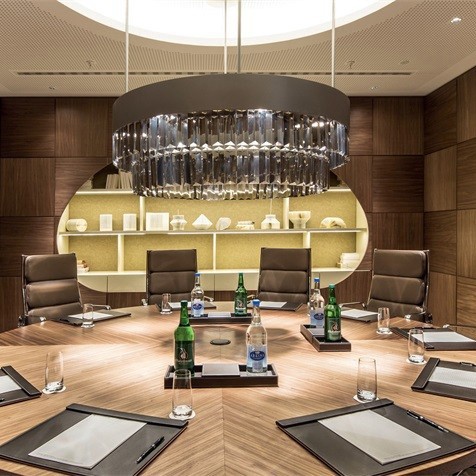 Sala de reuniões lustre de cristal de forma oval com design moderno para sala de jantar